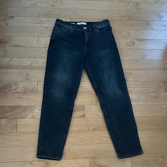 Mango Newmom Classic Black Faded Women's Jeans - Picture 2 of 4